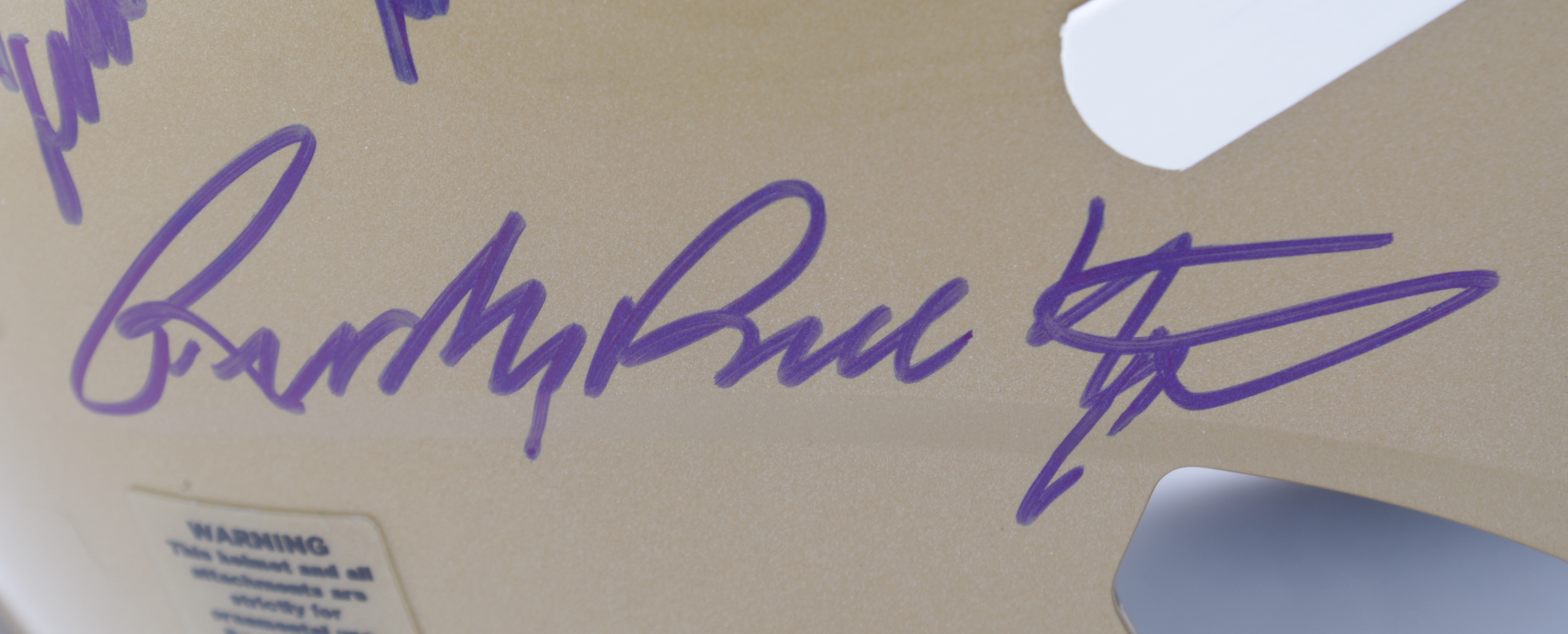 Rudy Ruettiger Signed Notre Dame Fighting Irish Full-Size Helmet with Extensive Inscription (Beckett COA & Ruettiger Hologram) at PristineAuction.com Rudy Ruettiger Signed Notre Dame Fighting Irish Full-Size Helmet with Extensive Inscription (Beckett COA & Ruettiger Hologram) at PristineAuction.com