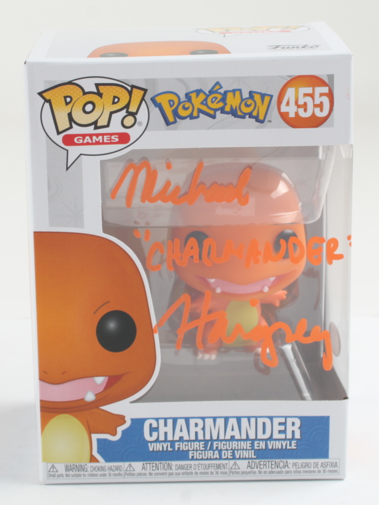 Michael Haigney Signed "Pokemon" #455 Charmander Funko Pop! Vinyl Figure Inscribed "Charmander" (PSA COA) at PristineAuction.com Michael Haigney Signed "Pokemon" #455 Charmander Funko Pop! Vinyl Figure Inscribed "Charmander" (PSA COA) at PristineAuction.com