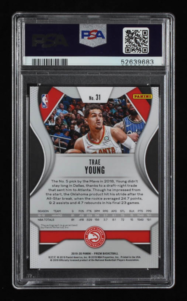 Graded Cards Trae Young 2019 Panini Prizm Basketball Card #31