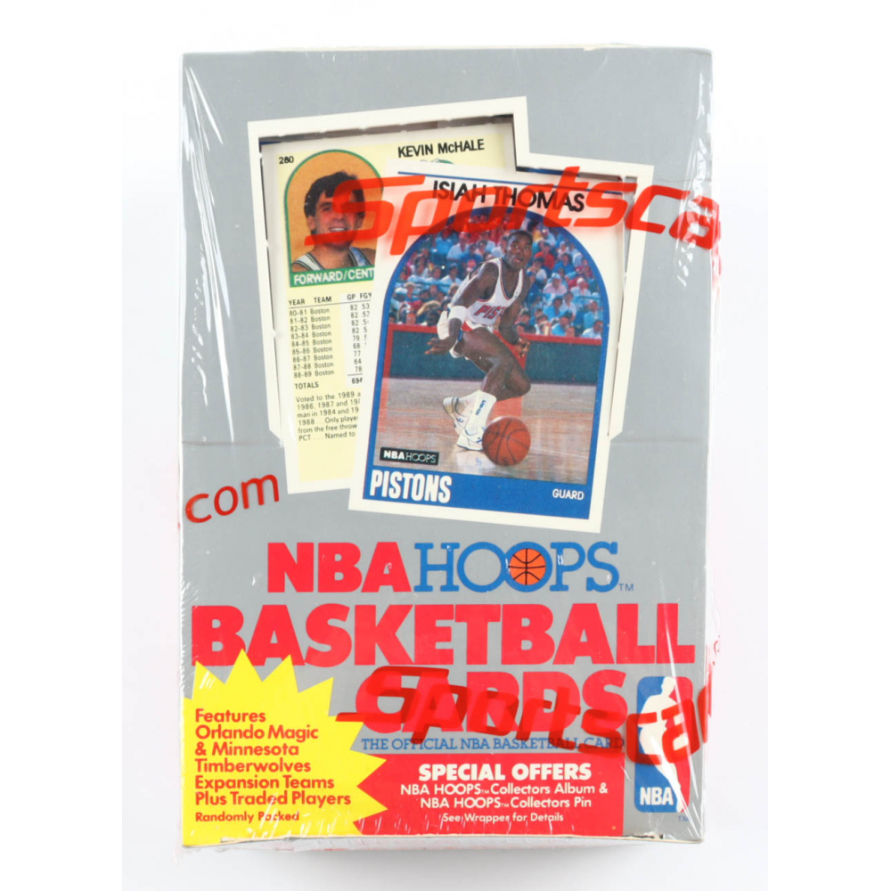 198990 NBA Hoops Basketball Card Box with (36) Wax Packs Pristine Auction