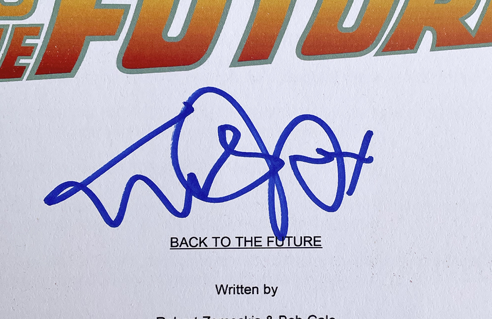 Michael J. Fox Signed "Back to the Future" Movie Script (Beckett COA) at PristineAuction.com Michael J. Fox Signed "Back to the Future" Movie Script (Beckett COA) at PristineAuction.com