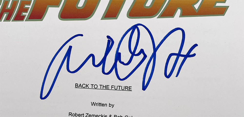 Michael J. Fox & Christopher Lloyd Signed "Back to the Future" Movie Script (JSA & Beckett) at PristineAuction.com Michael J. Fox & Christopher Lloyd Signed "Back to the Future" Movie Script (JSA & Beckett) at PristineAuction.com