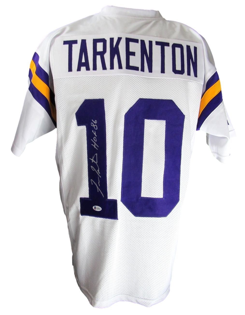 Fran Tarkenton Signed Jersey Inscribed "HOF 86" (Beckett) at PristineAuction.com Fran Tarkenton Signed Jersey Inscribed "HOF 86" (Beckett) at PristineAuction.com