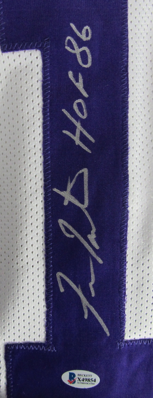 Fran Tarkenton Signed Jersey Inscribed "HOF 86" (Beckett) at PristineAuction.com Fran Tarkenton Signed Jersey Inscribed "HOF 86" (Beckett) at PristineAuction.com