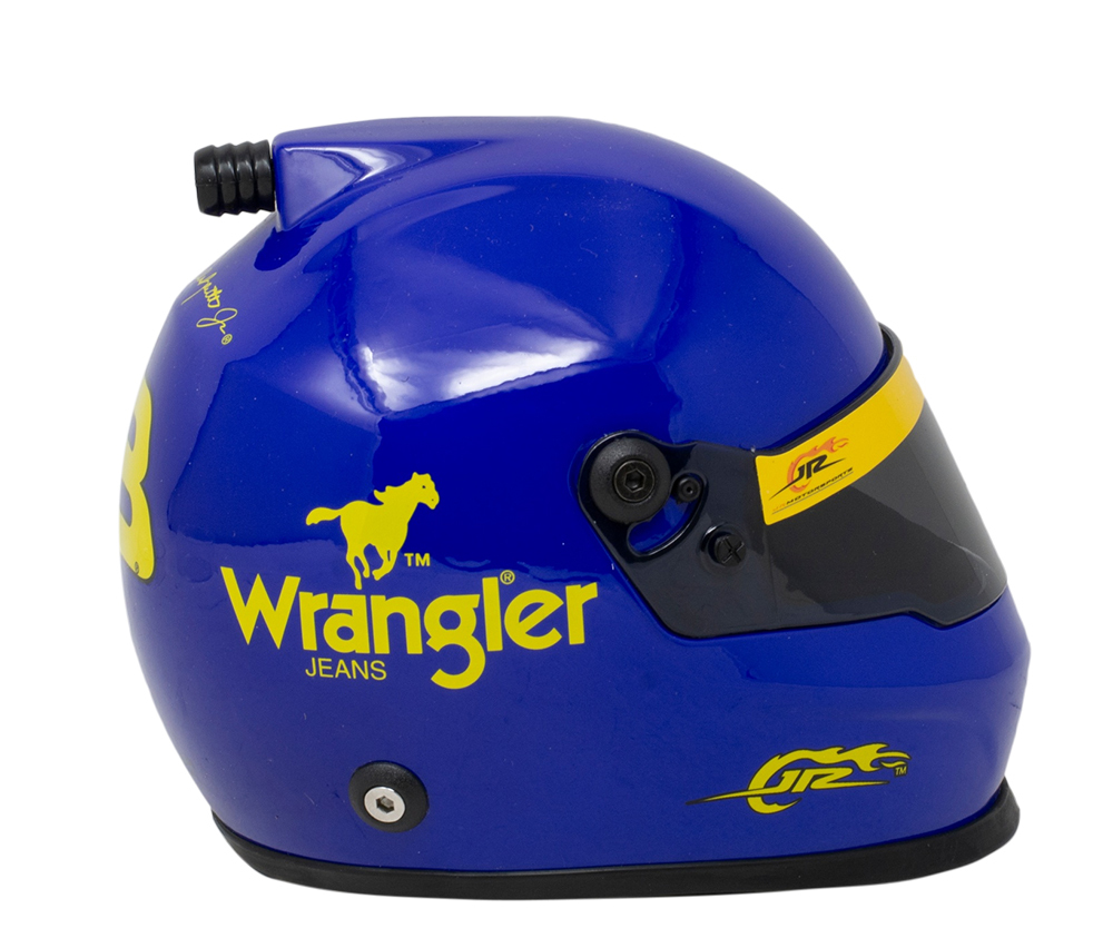Dale Earnhardt Jr. Signed NASCAR Wrangler #3 Mini Helmet with Display Case (Beckett COA) at PristineAuction.com Dale Earnhardt Jr. Signed NASCAR Wrangler #3 Mini Helmet with Display Case (Beckett COA) at PristineAuction.com