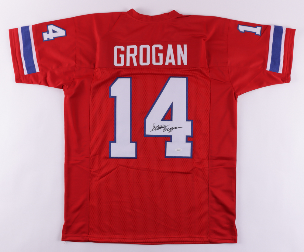 Steve Grogan #14 New England Patriots White Custom Stitched Jersey - Sizes M To 2XL 7 thumbnail image