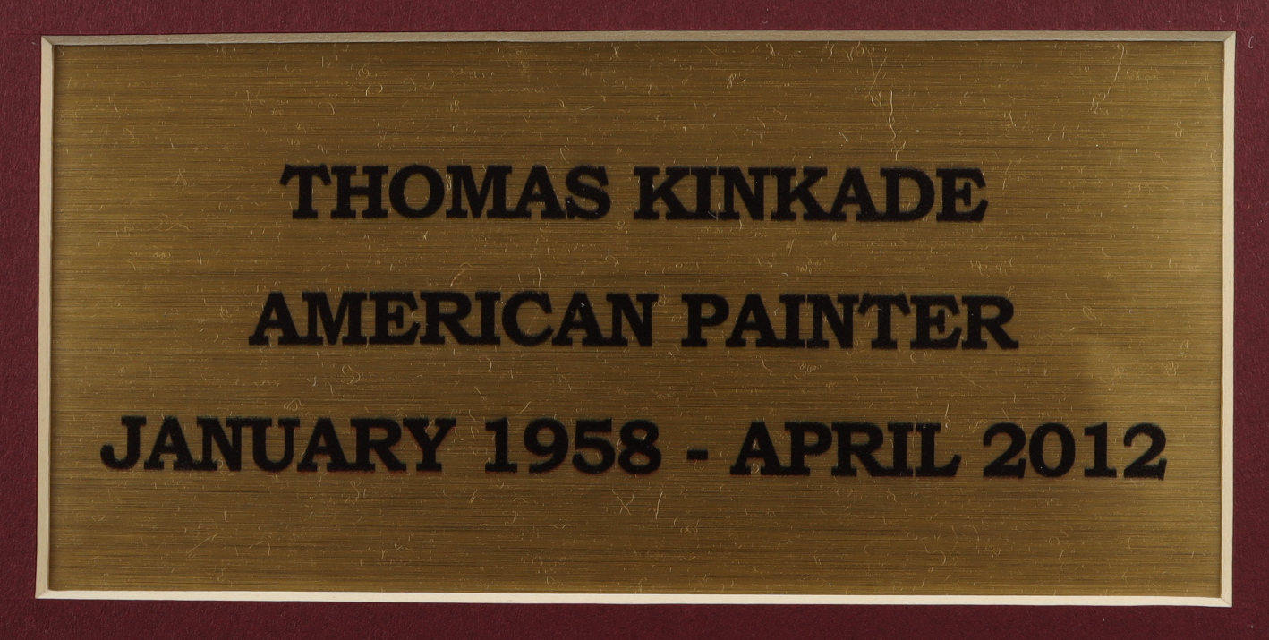 Thomas Kinkade "Snow White" 16x20 Custom Framed Print Display with Official Movie Cloth Patch (See Description) at PristineAuction.com Thomas Kinkade "Snow White" 16x20 Custom Framed Print Display with Official Movie Cloth Patch (See Description) at PristineAuction.com