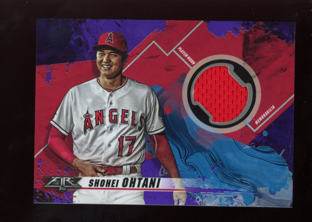 Shohei Ohtani 2019 Topps Fire Relics Purple #FRSO #38/50
