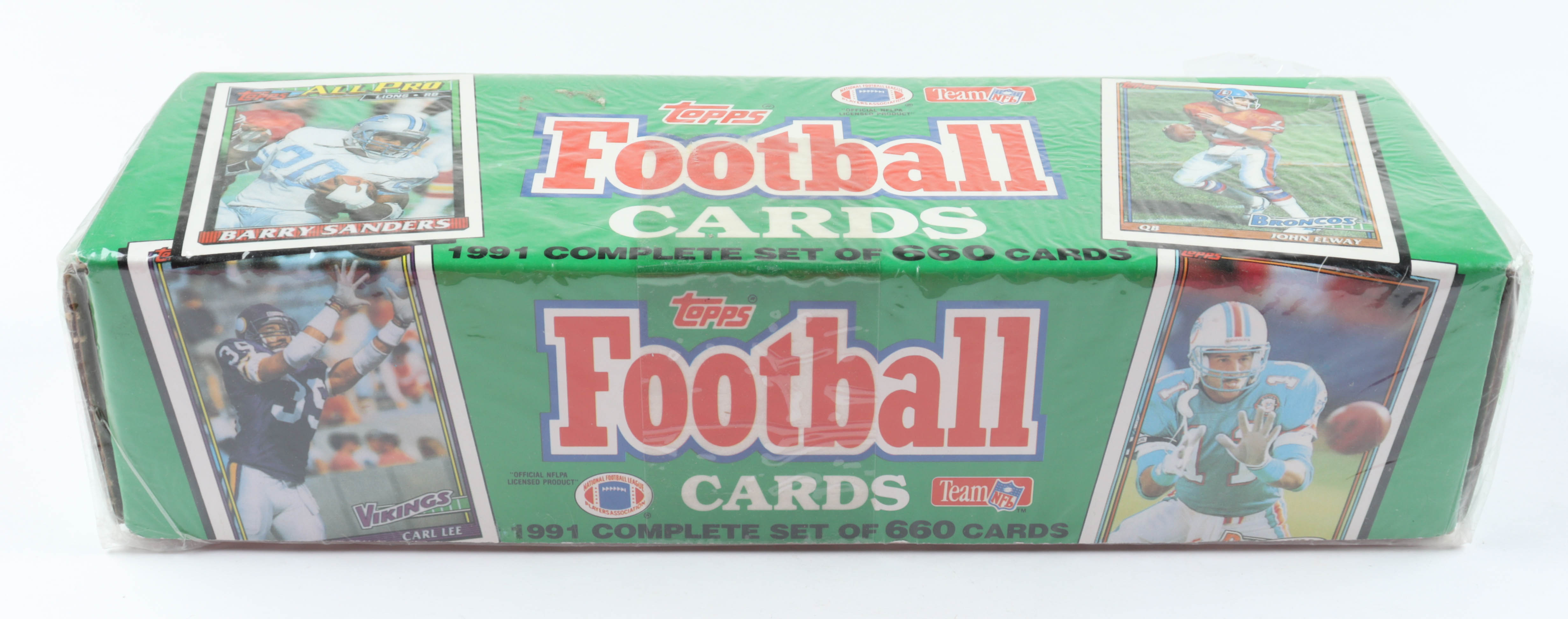 1991 Topps Football Complete Set of (660) Cards with Joe Montana #73, Dan Marino #112, Barry Sanders #415, John Elway #554 at PristineAuction.com 1991 Topps Football Complete Set of (660) Cards with Joe Montana #73, Dan Marino #112, Barry Sanders #415, John Elway #554 at PristineAuction.com