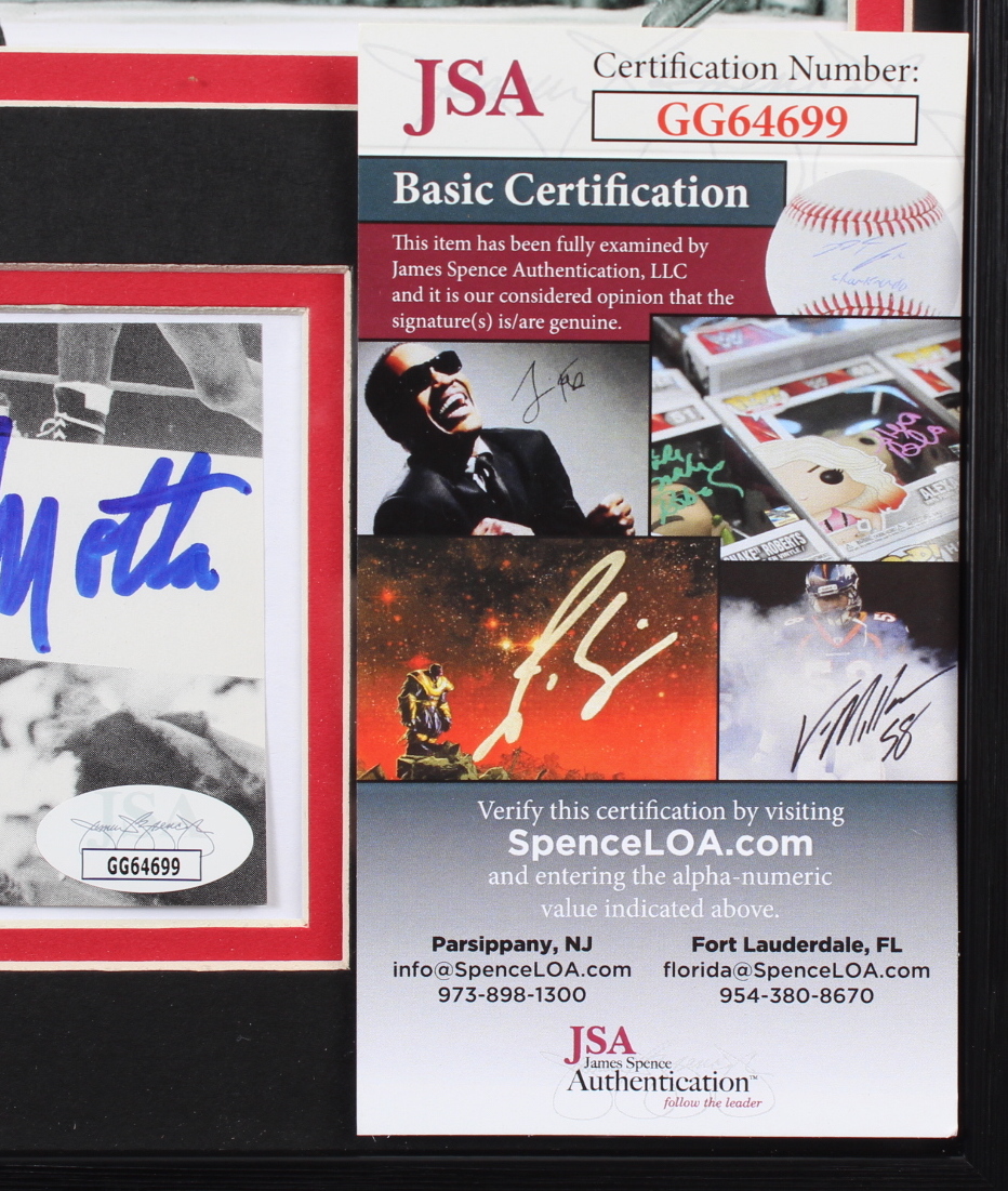 Jake Lamotta Signed 12x15 Custom Framed Cut Display (JSA COA) at PristineAuction.com Jake Lamotta Signed 12x15 Custom Framed Cut Display (JSA COA) at PristineAuction.com