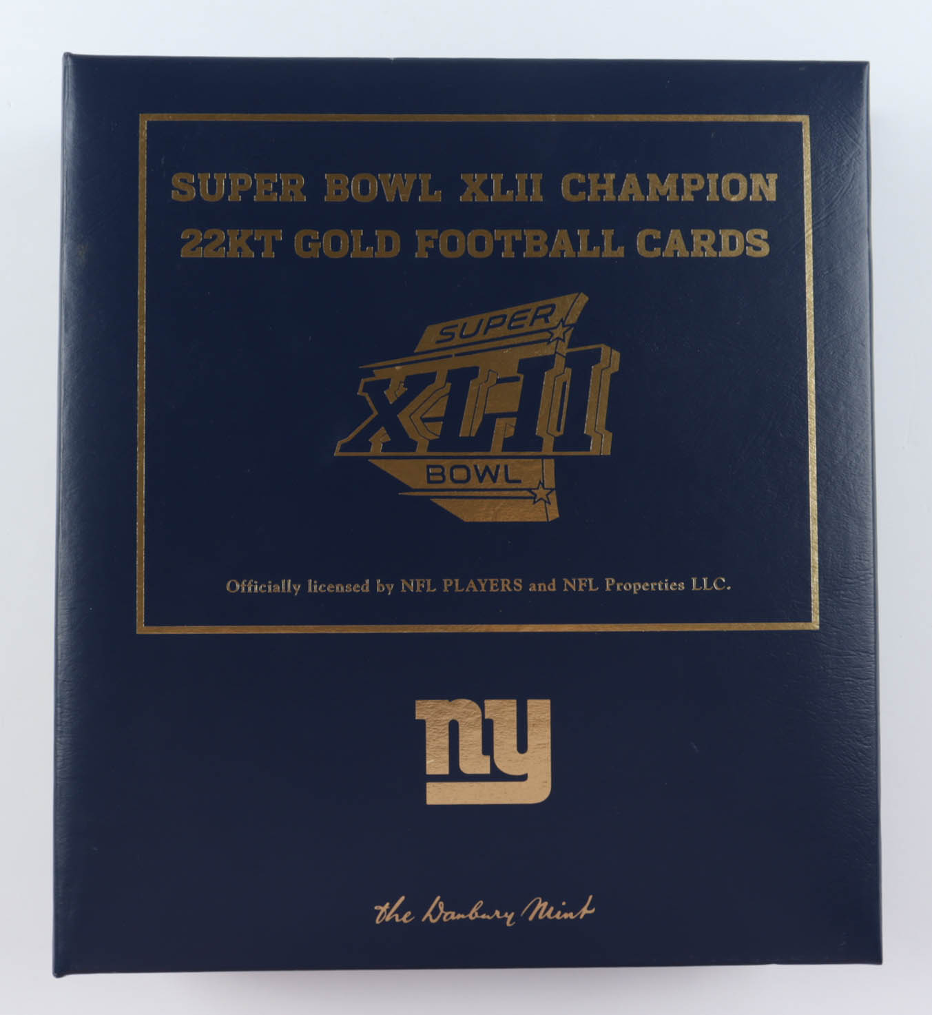 Giants Super Bowl XLII Champion Danbury Mint 22kt Gold Football Card Set in Original Binder at PristineAuction.com Giants Super Bowl XLII Champion Danbury Mint 22kt Gold Football Card Set in Original Binder at PristineAuction.com