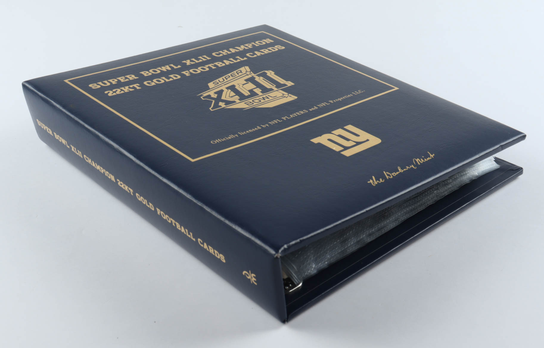 Giants Super Bowl XLII Champion Danbury Mint 22kt Gold Football Card Set in Original Binder at PristineAuction.com Giants Super Bowl XLII Champion Danbury Mint 22kt Gold Football Card Set in Original Binder at PristineAuction.com