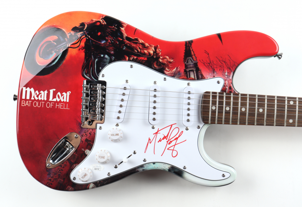 Meat Loaf Signed 39" Bat Out of Hell Electric Guitar (JSA COA
