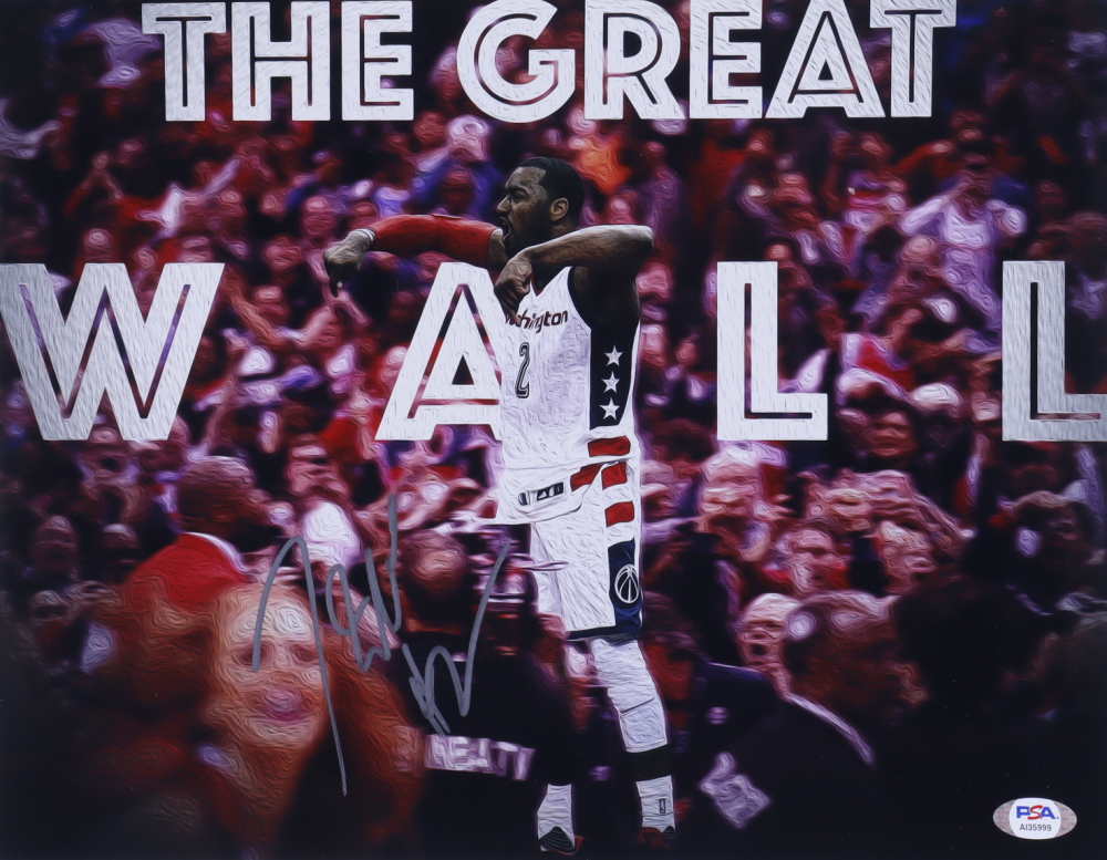 John Wall Signed Wizards 11x14 Photo (PSA Hologram) Pristine Auction