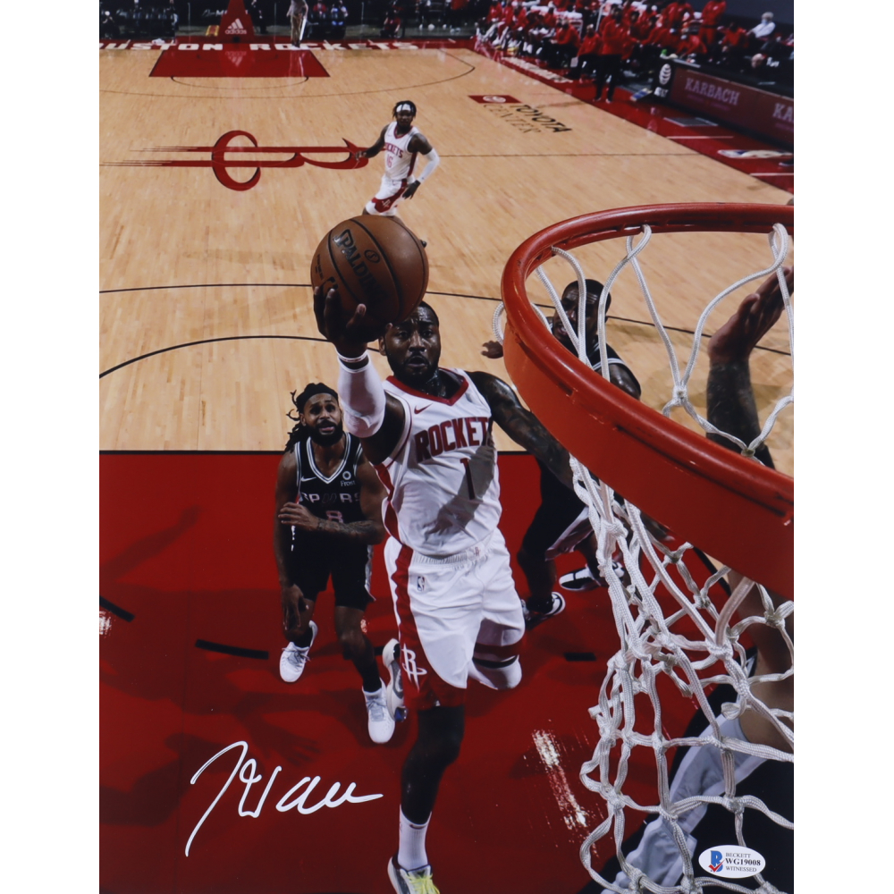 John Wall Signed Rockets 11x14 Photo (Beckett COA) Pristine Auction