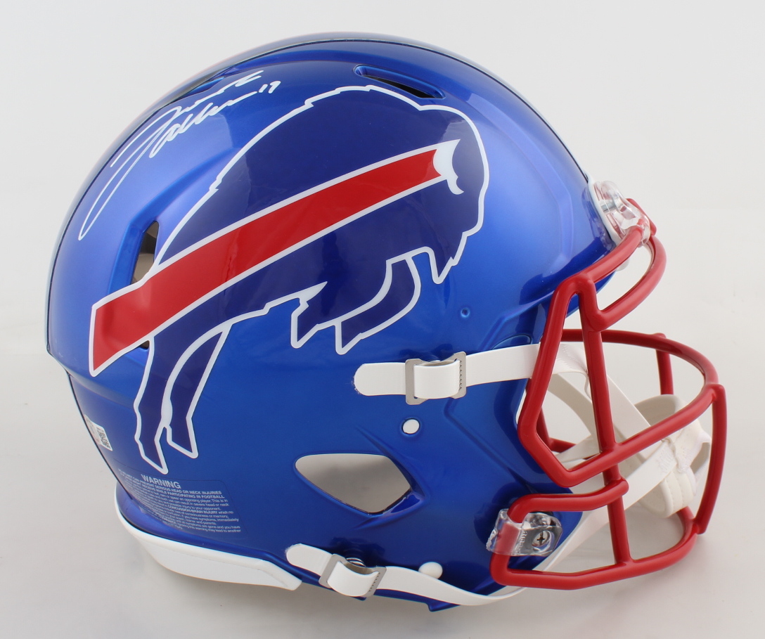 Josh Allen Signed Bills Full-Size Authentic On-Field Flash Alternate Speed Helmet (Beckett Hologram) at PristineAuction.com Josh Allen Signed Bills Full-Size Authentic On-Field Flash Alternate Speed Helmet (Beckett Hologram) at PristineAuction.com