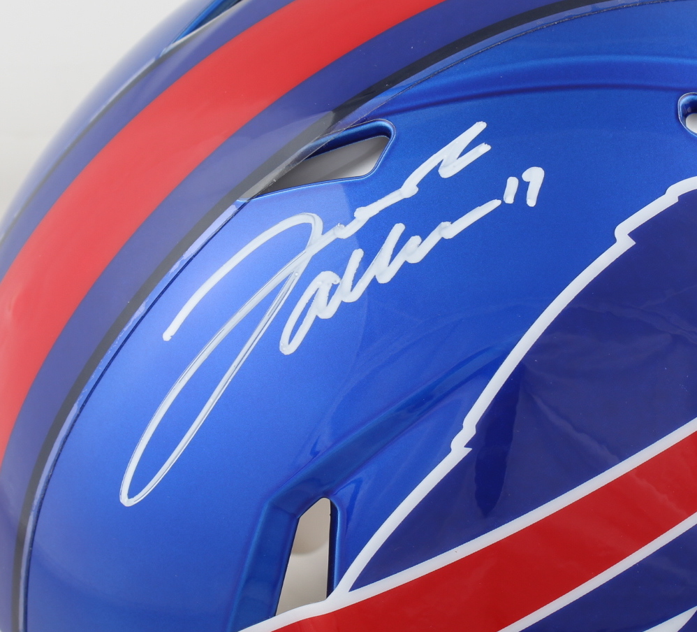 Josh Allen Signed Bills Full-Size Authentic On-Field Flash Alternate Speed Helmet (Beckett Hologram) at PristineAuction.com Josh Allen Signed Bills Full-Size Authentic On-Field Flash Alternate Speed Helmet (Beckett Hologram) at PristineAuction.com