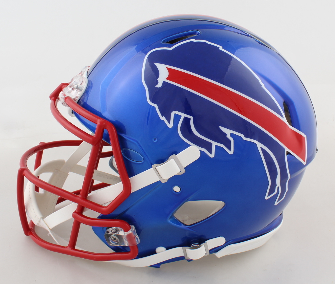 Josh Allen Signed Bills Full-Size Authentic On-Field Flash Alternate Speed Helmet (Beckett Hologram) at PristineAuction.com Josh Allen Signed Bills Full-Size Authentic On-Field Flash Alternate Speed Helmet (Beckett Hologram) at PristineAuction.com
