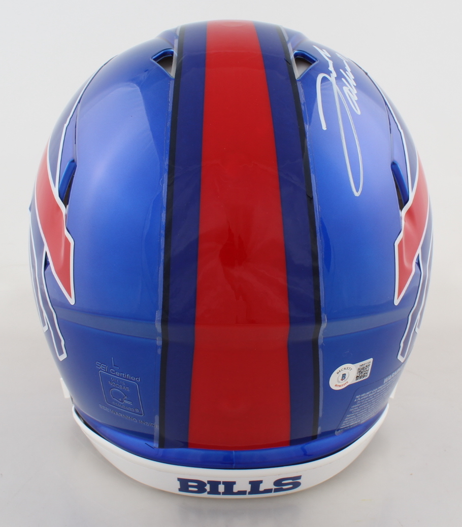 Josh Allen Signed Bills Full-Size Authentic On-Field Flash Alternate Speed Helmet (Beckett Hologram) at PristineAuction.com Josh Allen Signed Bills Full-Size Authentic On-Field Flash Alternate Speed Helmet (Beckett Hologram) at PristineAuction.com