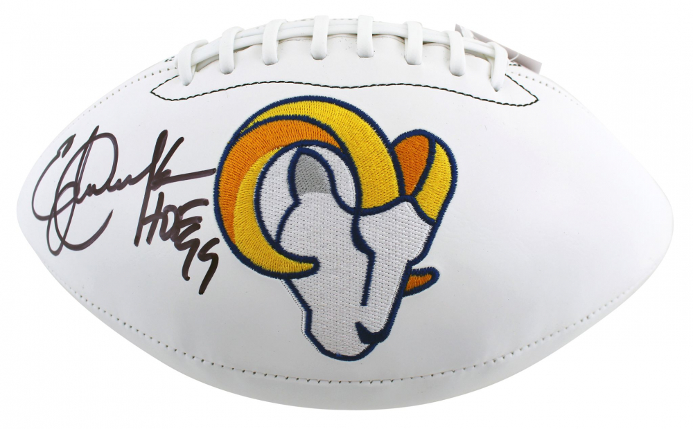 Eric Dickerson Signed Rams Logo Football Inscribed "HOF 99" (Beckett) at PristineAuction.com Eric Dickerson Signed Rams Logo Football Inscribed "HOF 99" (Beckett) at PristineAuction.com