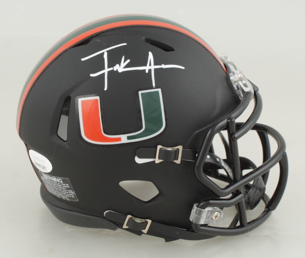 Frank Gore Signed Miami Hurricanes Matte Black Speed Mini Helmet (JSA) at PristineAuction.com Frank Gore Signed Miami Hurricanes Matte Black Speed Mini Helmet (JSA) at PristineAuction.com