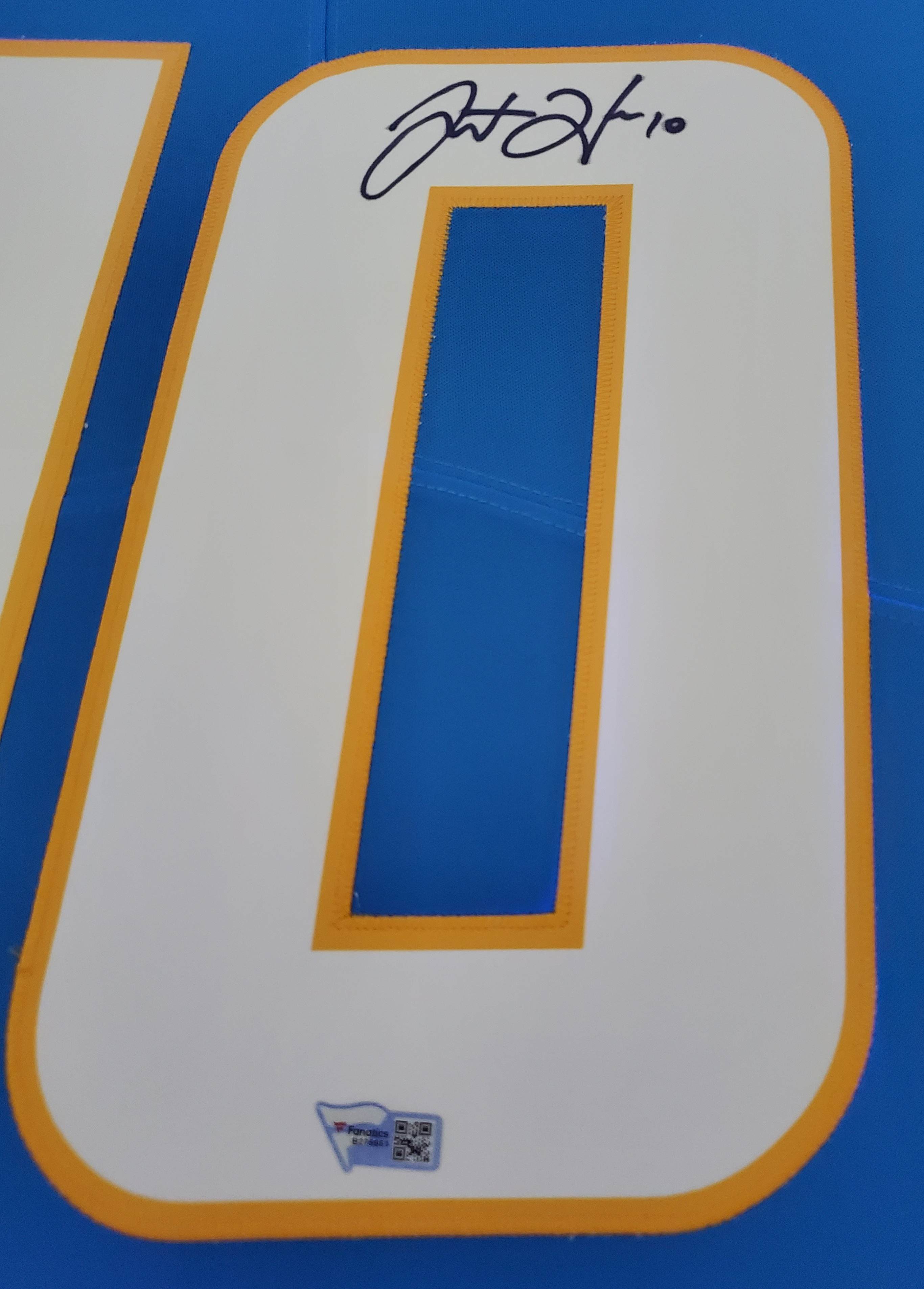Justin Herbert Signed Chargers 35x43 Custom Framed LED-Backlit Jersey Display (Fanatics) at PristineAuction.com Justin Herbert Signed Chargers 35x43 Custom Framed LED-Backlit Jersey Display (Fanatics) at PristineAuction.com