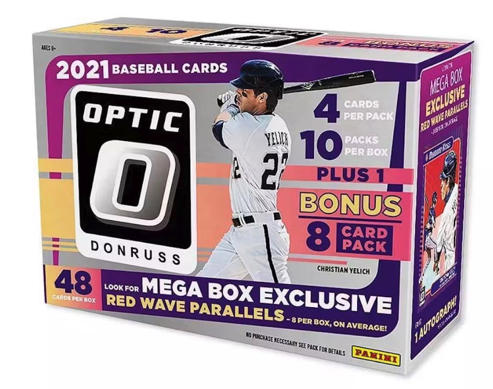 2021 Panini Donruss Optic Baseball Mega Box with (10) Packs at PristineAuction.com 2021 Panini Donruss Optic Baseball Mega Box with (10) Packs at PristineAuction.com
