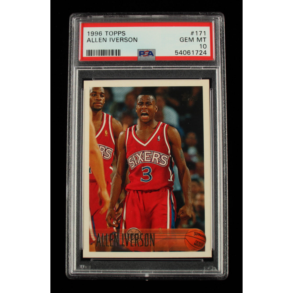 その他 NBA topps 96 97  #171 allen iverson+1sc 1996-97 Allen Iverson Topps Rookie Card #171 BGS 8.5 NM-MT+ | eBay