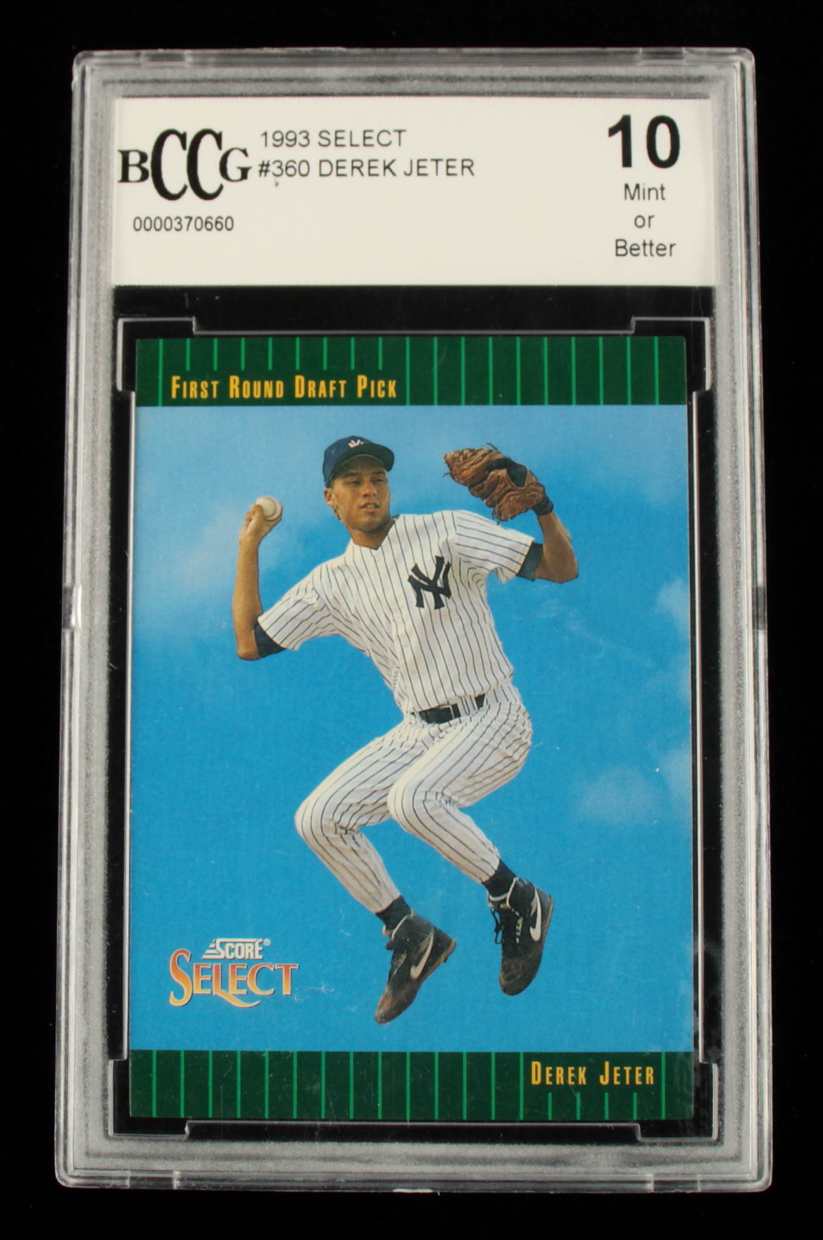 Derek Jeter 1993 Select #360 RC (BCCG 10) at PristineAuction.com Derek Jeter 1993 Select #360 RC (BCCG 10) at PristineAuction.com