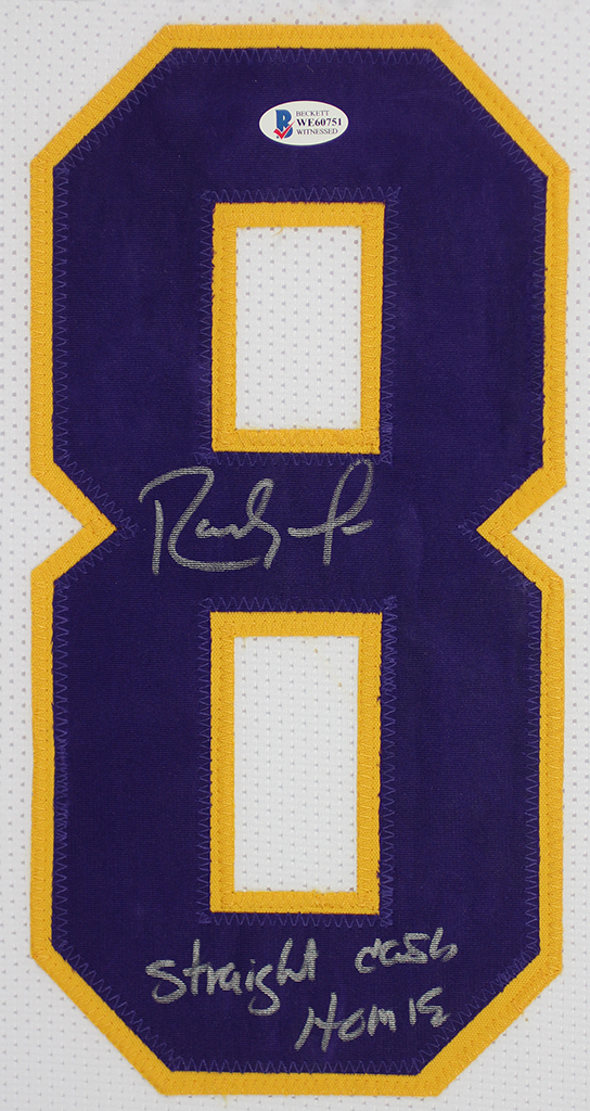Randy Moss Signed 35x43 Custom Framed Jersey Display Inscribed "Straight Cash Homie" (Beckett) at PristineAuction.com Randy Moss Signed 35x43 Custom Framed Jersey Display Inscribed "Straight Cash Homie" (Beckett) at PristineAuction.com