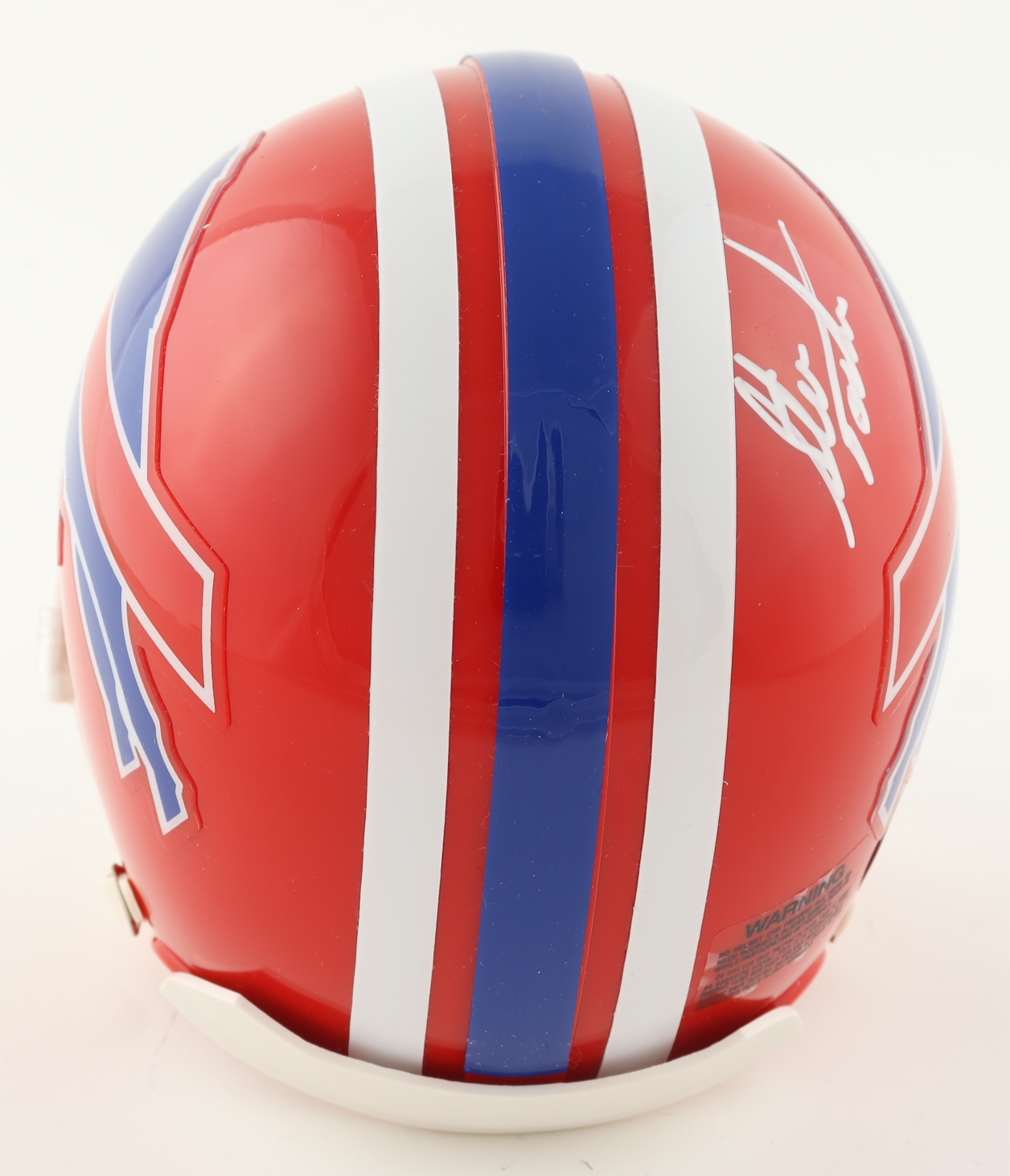 Steve Tasker Signed Bills Throwback Mini Helmet (Beckett) at PristineAuction.com Steve Tasker Signed Bills Throwback Mini Helmet (Beckett) at PristineAuction.com