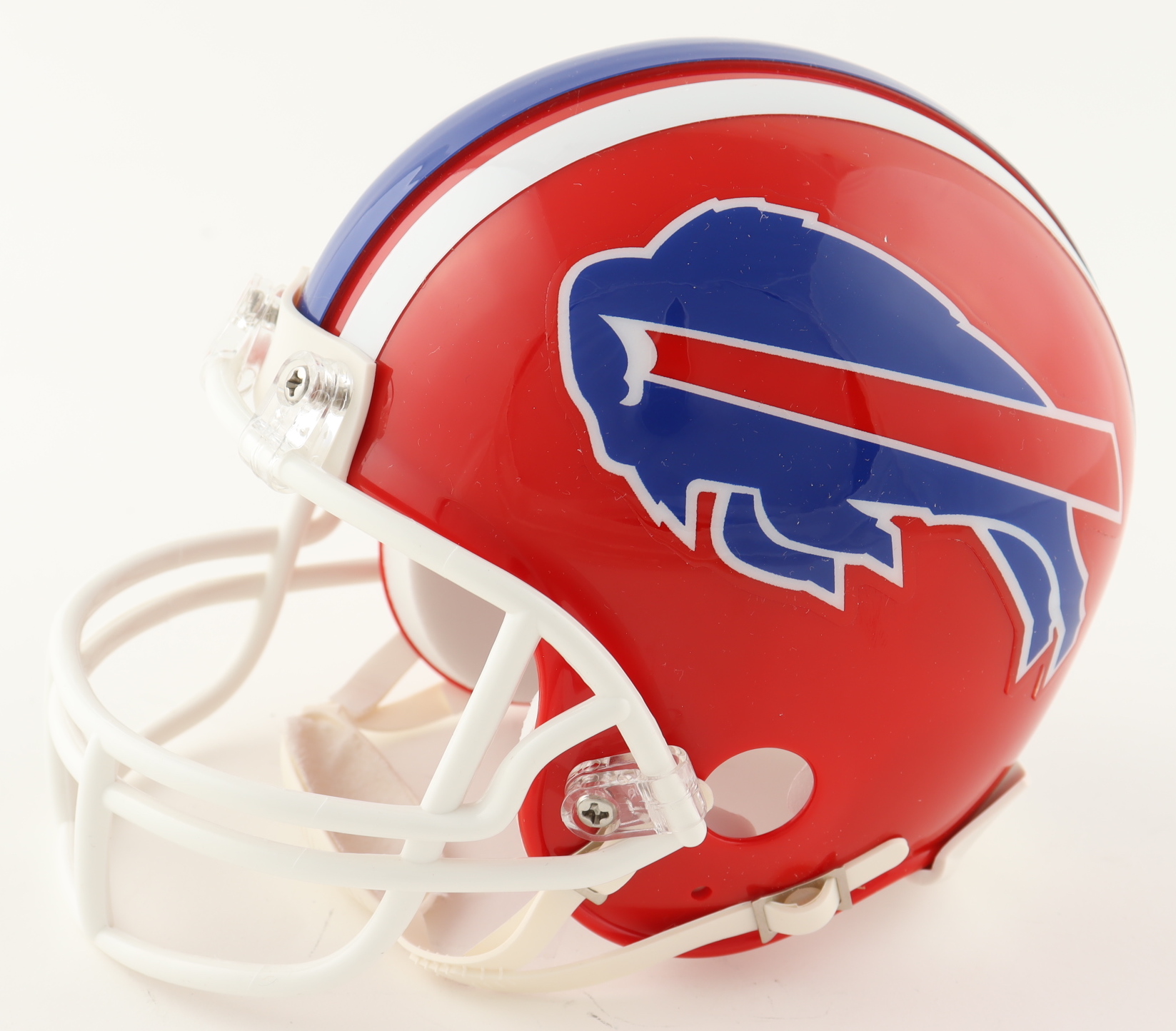 Steve Tasker Signed Bills Throwback Mini Helmet (Beckett) at PristineAuction.com Steve Tasker Signed Bills Throwback Mini Helmet (Beckett) at PristineAuction.com