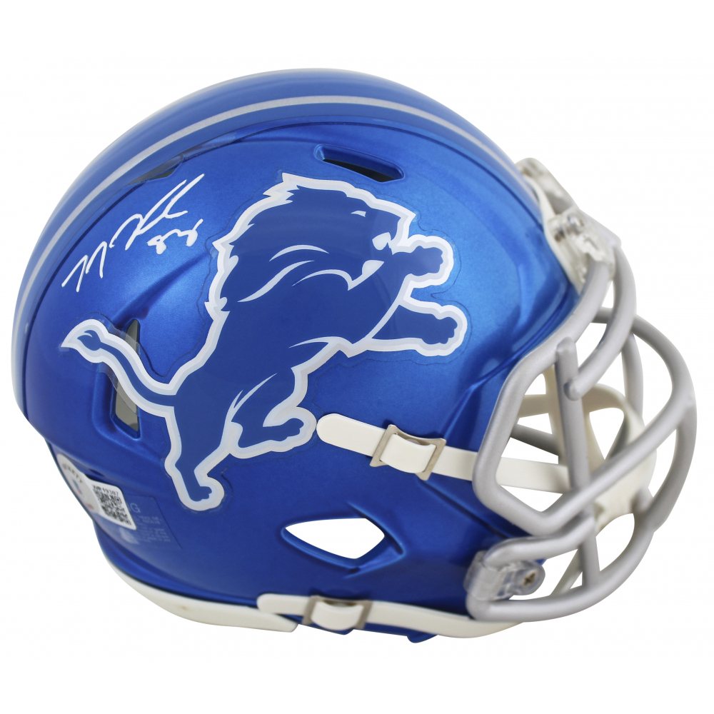 T. J. Hockenson Signed Lions Flash Alternate Speed Mini Helmet (Beckett