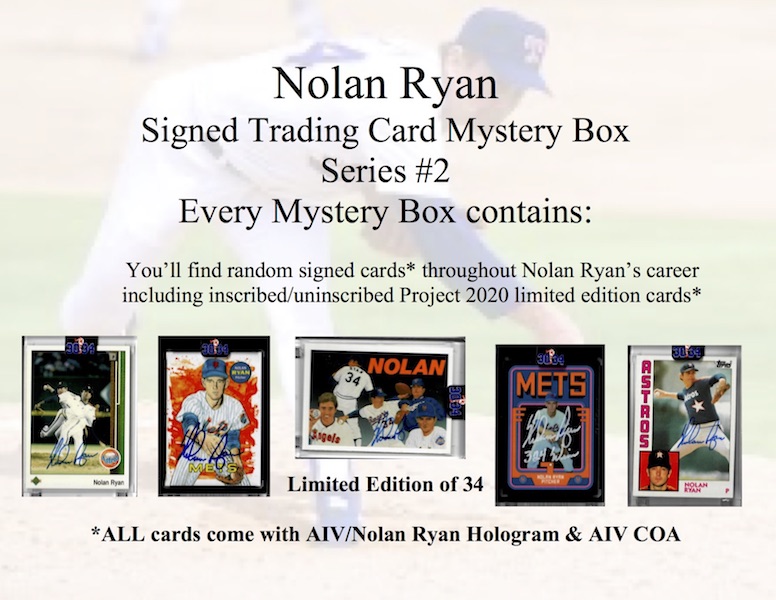 Nolan Ryan Signed Trading Card Mystery Box - Series 2 at PristineAuction.com Nolan Ryan Signed Trading Card Mystery Box - Series 2 at PristineAuction.com