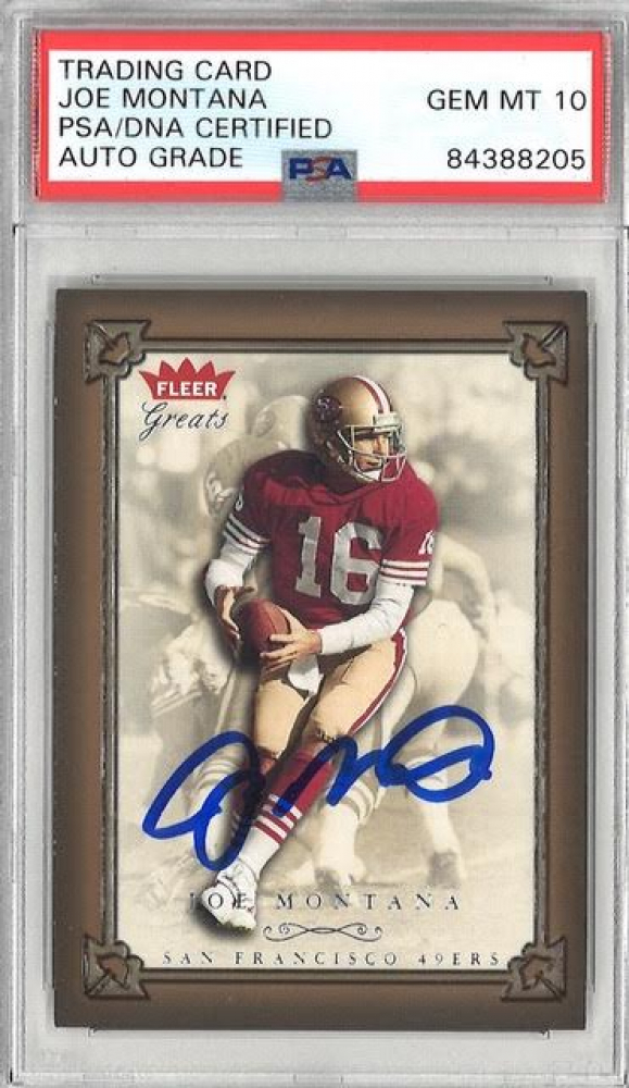 Joe Montana Signed PSA 10 Graded Autograph Trading Card Mystery Box