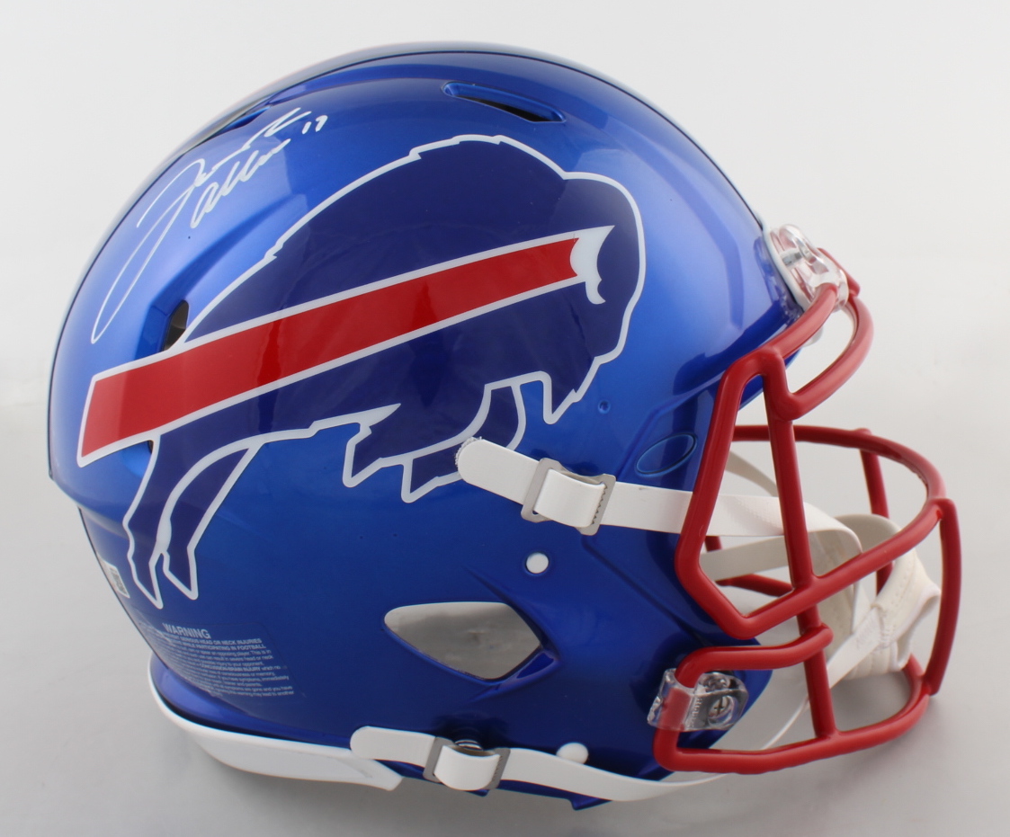 Josh Allen Signed Bills Full-Size Authentic On-Field Flash Alternate Speed Helmet (Beckett) at PristineAuction.com Josh Allen Signed Bills Full-Size Authentic On-Field Flash Alternate Speed Helmet (Beckett) at PristineAuction.com