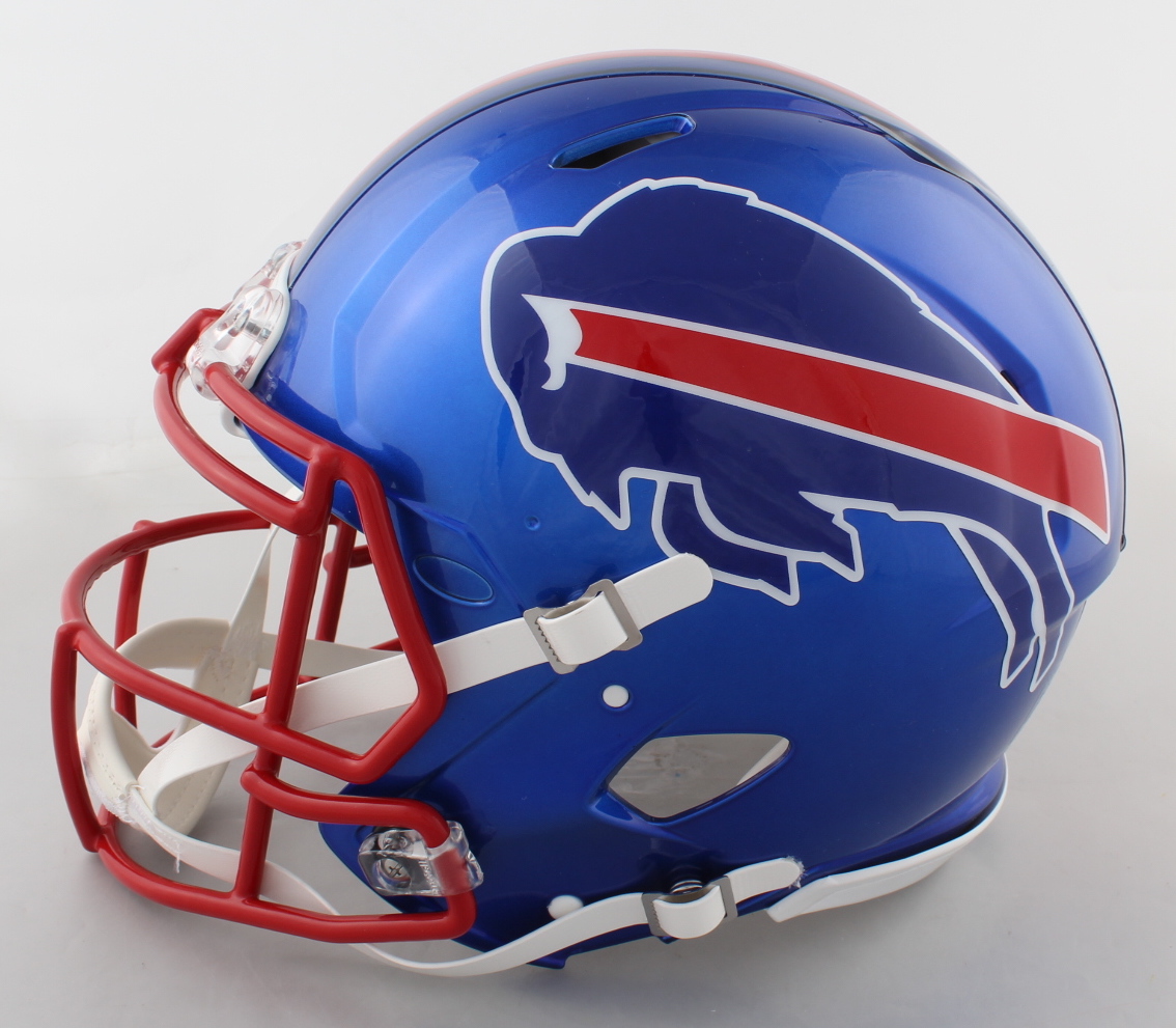 Josh Allen Signed Bills Full-Size Authentic On-Field Flash Alternate Speed Helmet (Beckett) at PristineAuction.com Josh Allen Signed Bills Full-Size Authentic On-Field Flash Alternate Speed Helmet (Beckett) at PristineAuction.com