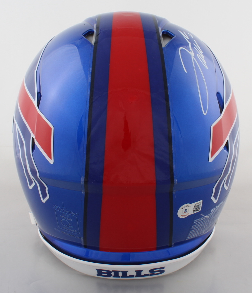 Josh Allen Signed Bills Full-Size Authentic On-Field Flash Alternate Speed Helmet (Beckett) at PristineAuction.com Josh Allen Signed Bills Full-Size Authentic On-Field Flash Alternate Speed Helmet (Beckett) at PristineAuction.com