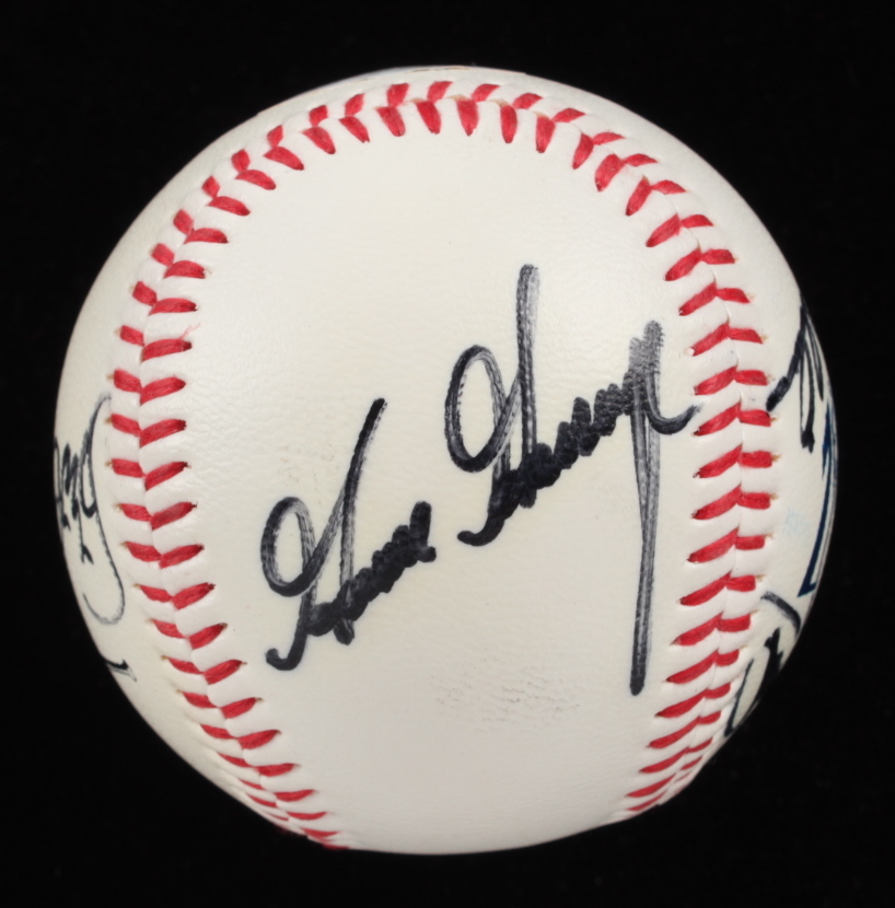 Denver Zephyrs Logo Baseball Signed by (5) with Goose Gossage, Billy Williams, Steve Garvey, Ryne Sandberg with Display Case (JSA COA) at PristineAuction.com Denver Zephyrs Logo Baseball Signed by (5) with Goose Gossage, Billy Williams, Steve Garvey, Ryne Sandberg with Display Case (JSA COA) at PristineAuction.com