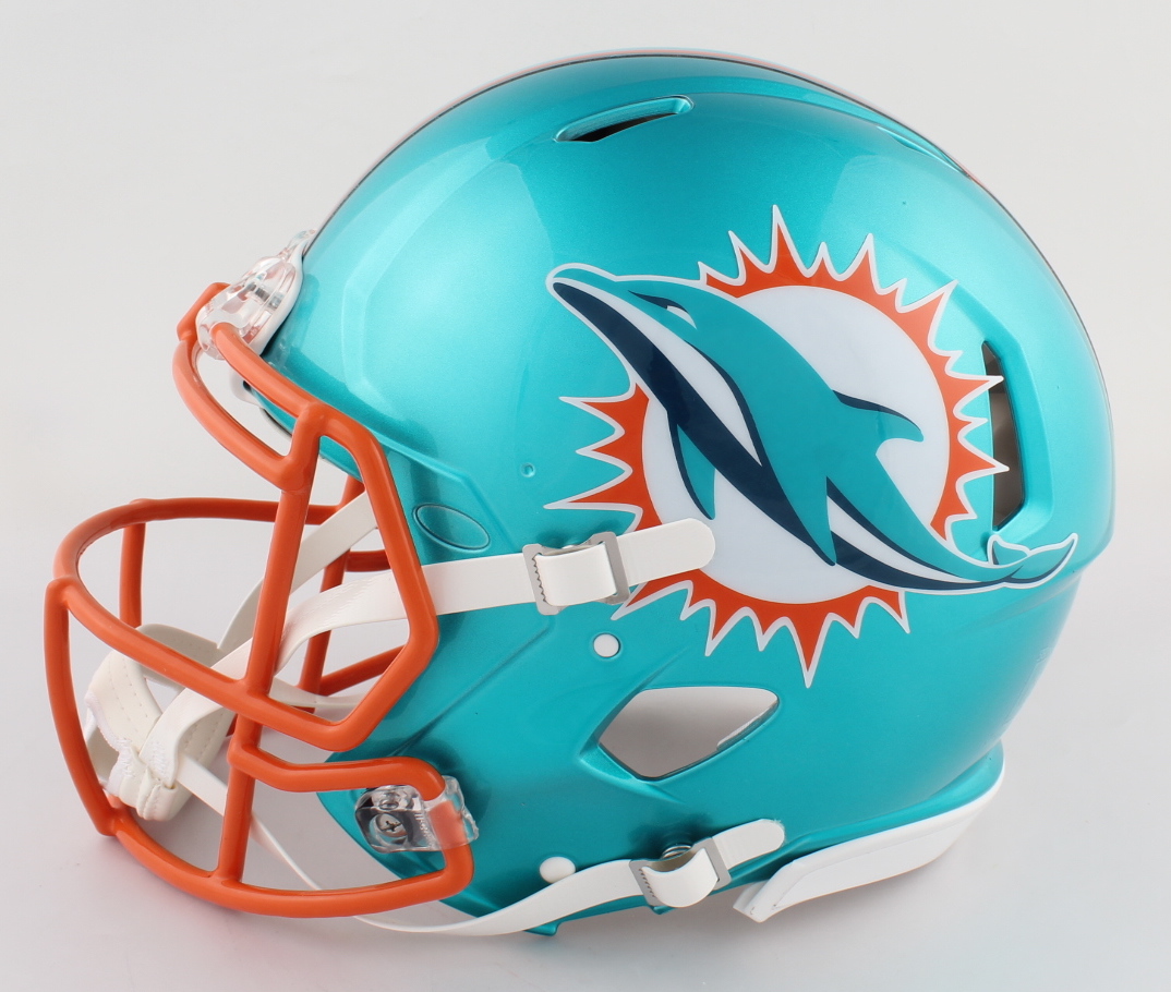 Dan Marino Signed Dolphins Full-Size Authentic On-Field Flash Alternate Speed Helmet Inscribed "Dolphins 4 Life" (JSA COA) at PristineAuction.com Dan Marino Signed Dolphins Full-Size Authentic On-Field Flash Alternate Speed Helmet Inscribed "Dolphins 4 Life" (JSA COA) at PristineAuction.com
