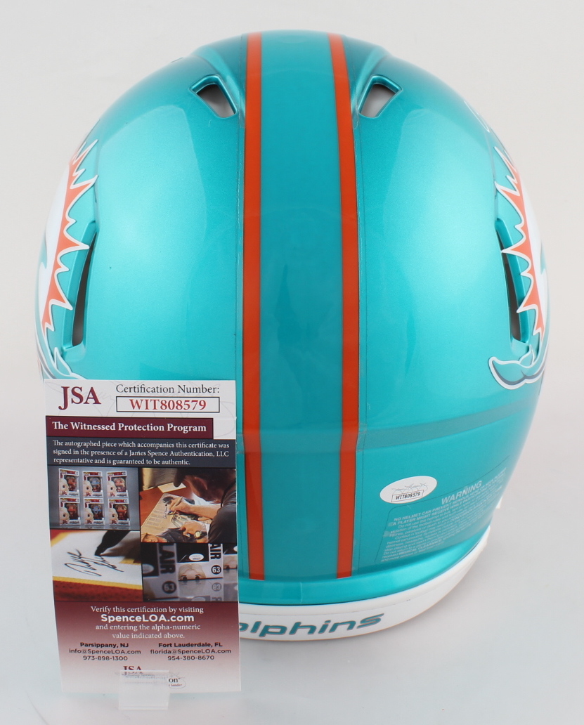 Dan Marino Signed Dolphins Full-Size Authentic On-Field Flash Alternate Speed Helmet Inscribed "Dolphins 4 Life" (JSA COA) at PristineAuction.com Dan Marino Signed Dolphins Full-Size Authentic On-Field Flash Alternate Speed Helmet Inscribed "Dolphins 4 Life" (JSA COA) at PristineAuction.com