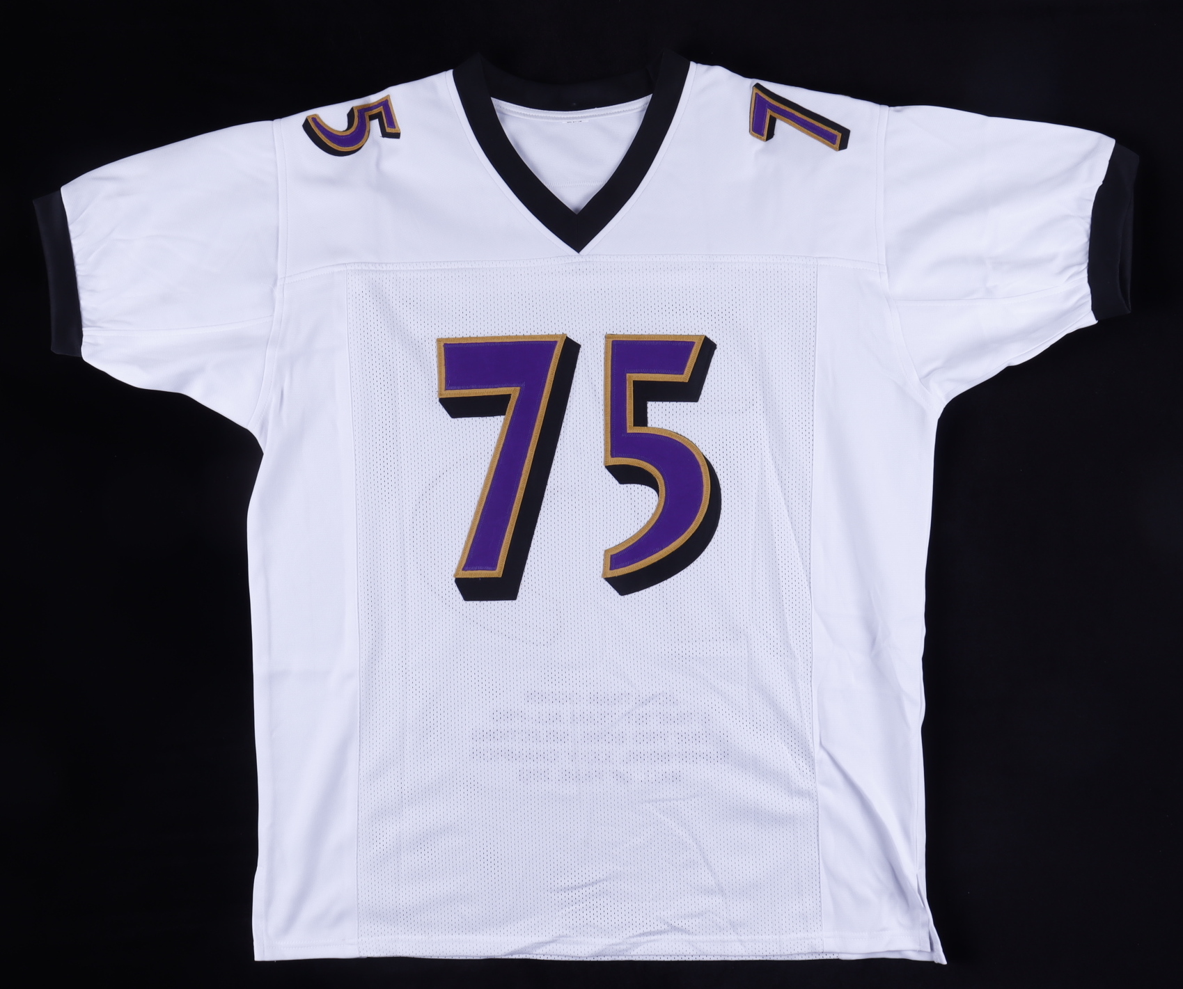 Jonathan Ogden Signed Career Highlight Stat Jersey Inscribed "HOF 13" (JSA) at PristineAuction.com Jonathan Ogden Signed Career Highlight Stat Jersey Inscribed "HOF 13" (JSA) at PristineAuction.com