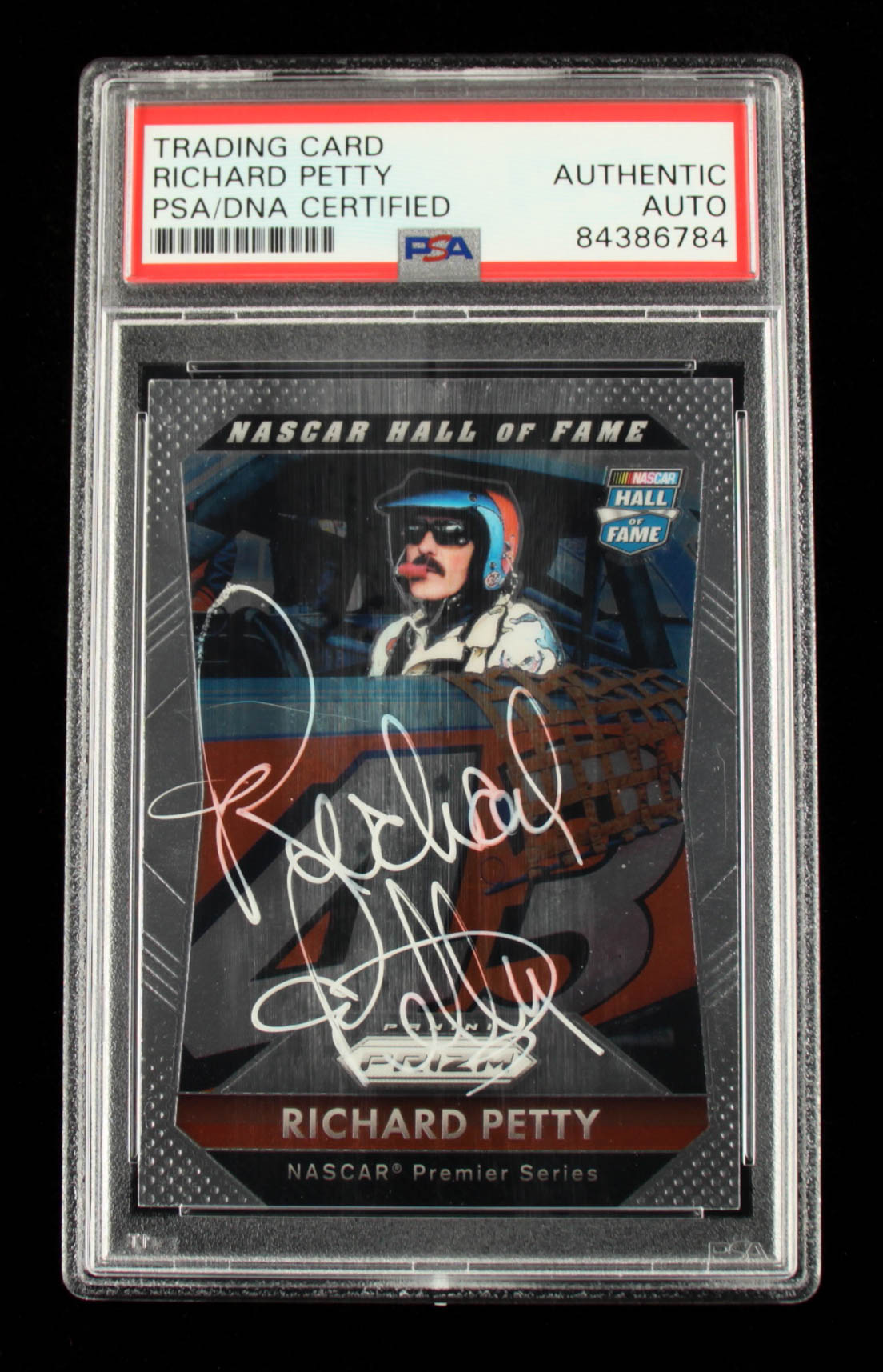 Richard Petty Signed 2016 Panini Prizm #92 (PSA Encapsulated) at PristineAuction.com Richard Petty Signed 2016 Panini Prizm #92 (PSA Encapsulated) at PristineAuction.com