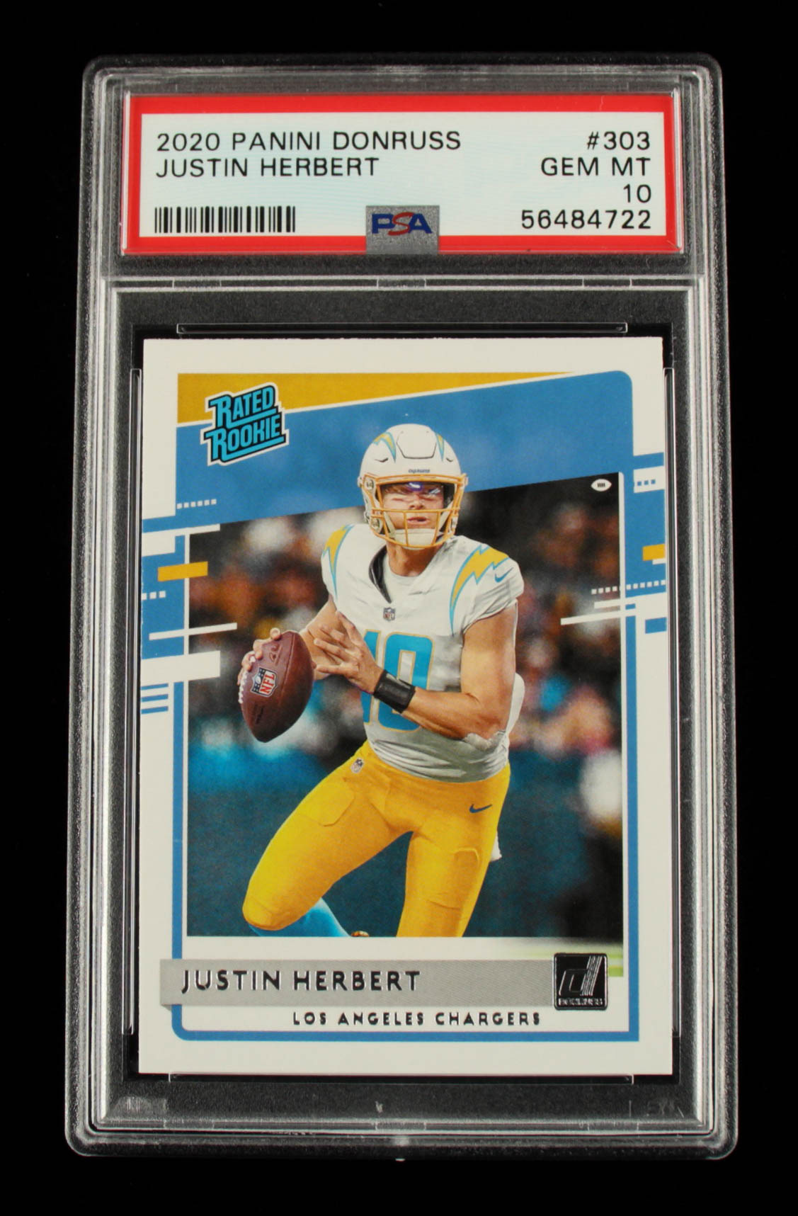 Justin Herbert 2020 Donruss #303 RR RC (PSA 10) at PristineAuction.com Justin Herbert 2020 Donruss #303 RR RC (PSA 10) at PristineAuction.com