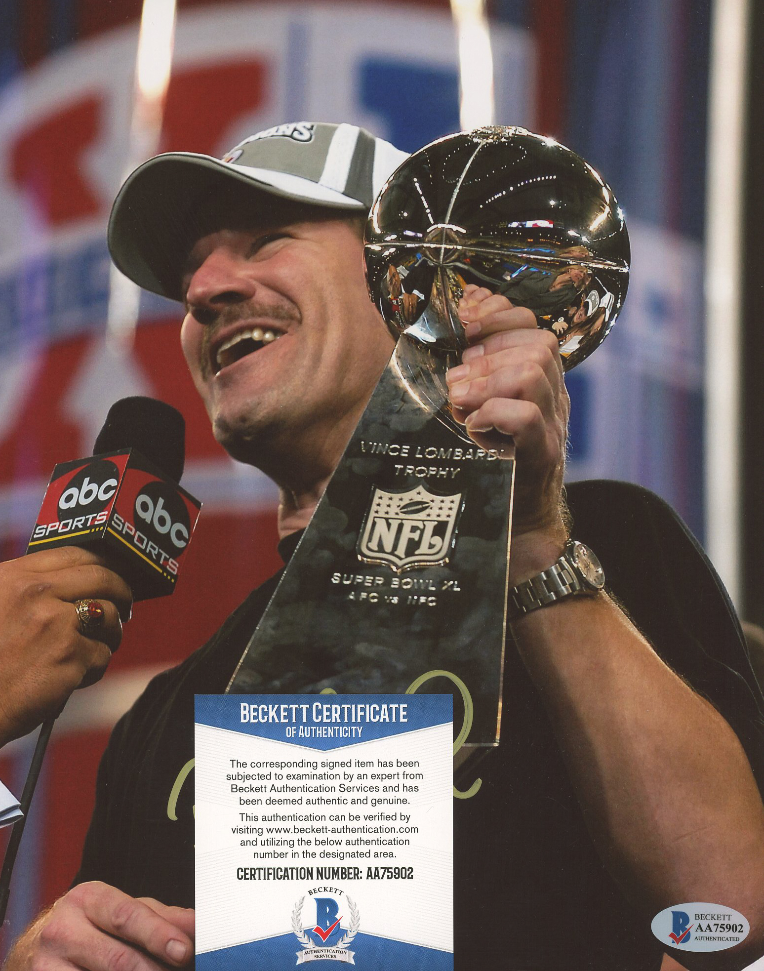 Bill Cowher Signed Steelers 8x10 Photo Inscribed "SB XL" (Beckett COA) at PristineAuction.com Bill Cowher Signed Steelers 8x10 Photo Inscribed "SB XL" (Beckett COA) at PristineAuction.com