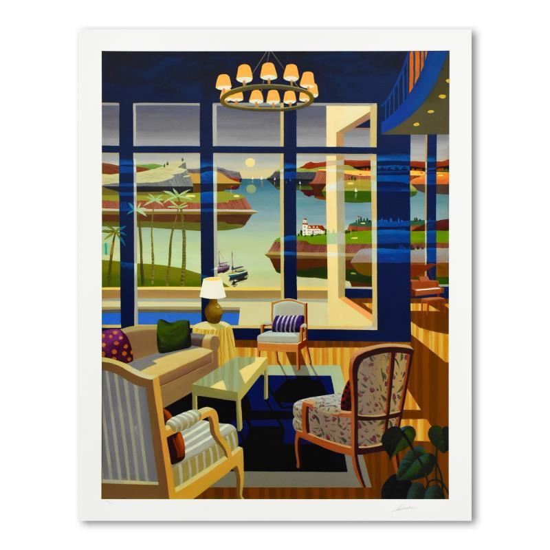 Datian Signed "Reflections in Blue" Limited Edition 34x44 Giclee (PA) at PristineAuction.com Datian Signed "Reflections in Blue" Limited Edition 34x44 Giclee (PA) at PristineAuction.com