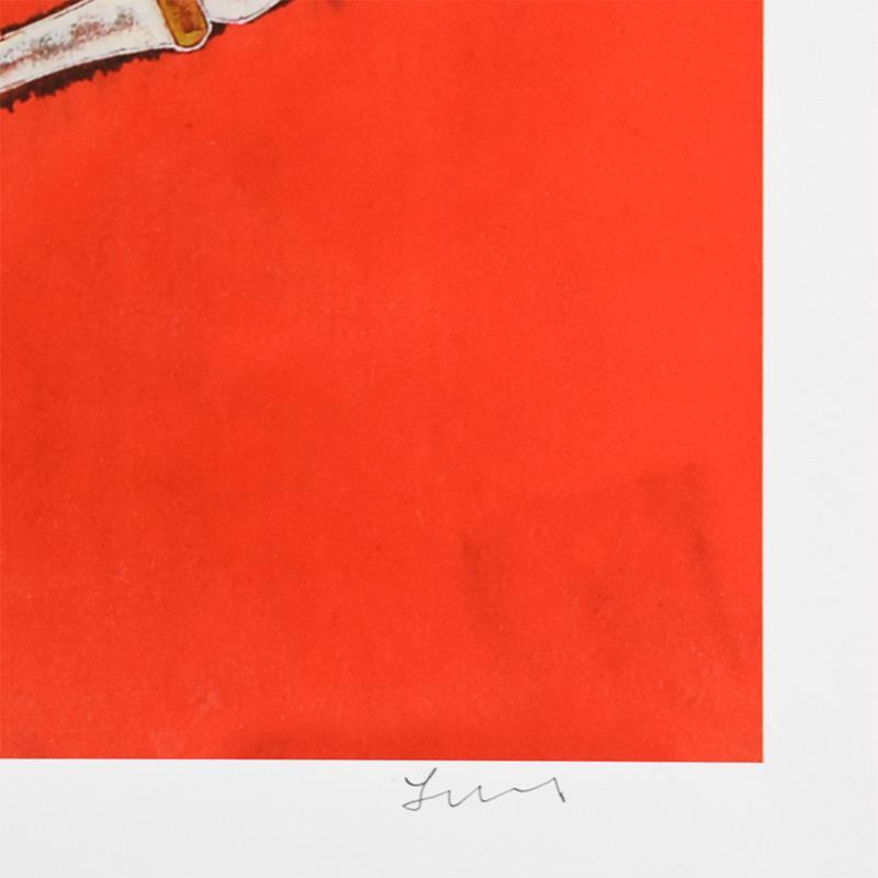 "Medusa in Tea Cup 2" LE 20x20 Mixed Media on Rice Paper by Lu Hong (Artova) at PristineAuction.com "Medusa in Tea Cup 2" LE 20x20 Mixed Media on Rice Paper by Lu Hong (Artova) at PristineAuction.com