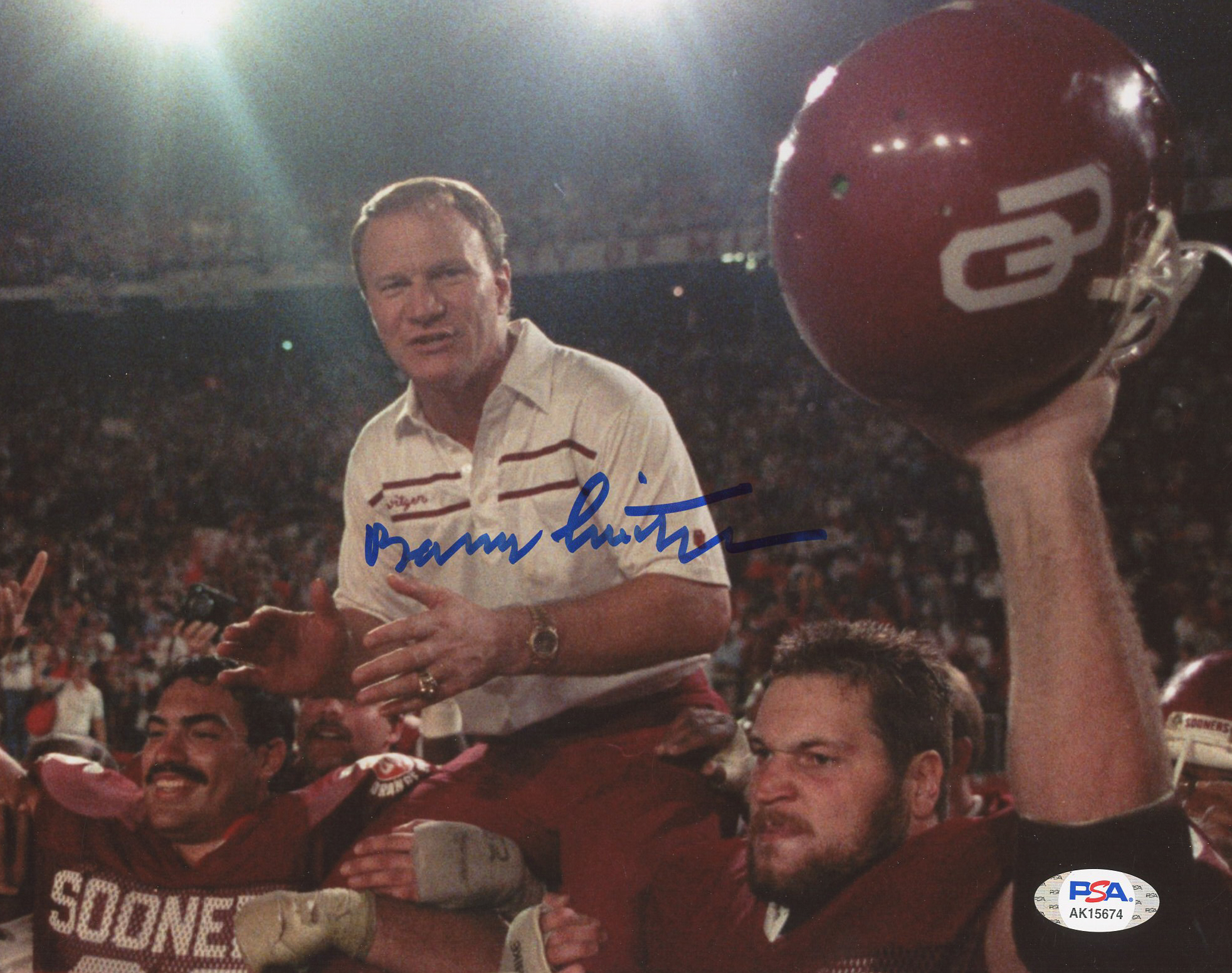 Barry Switzer Signed Oklahoma Sooners 8x10 Photo (PSA) at PristineAuction.com Barry Switzer Signed Oklahoma Sooners 8x10 Photo (PSA) at PristineAuction.com