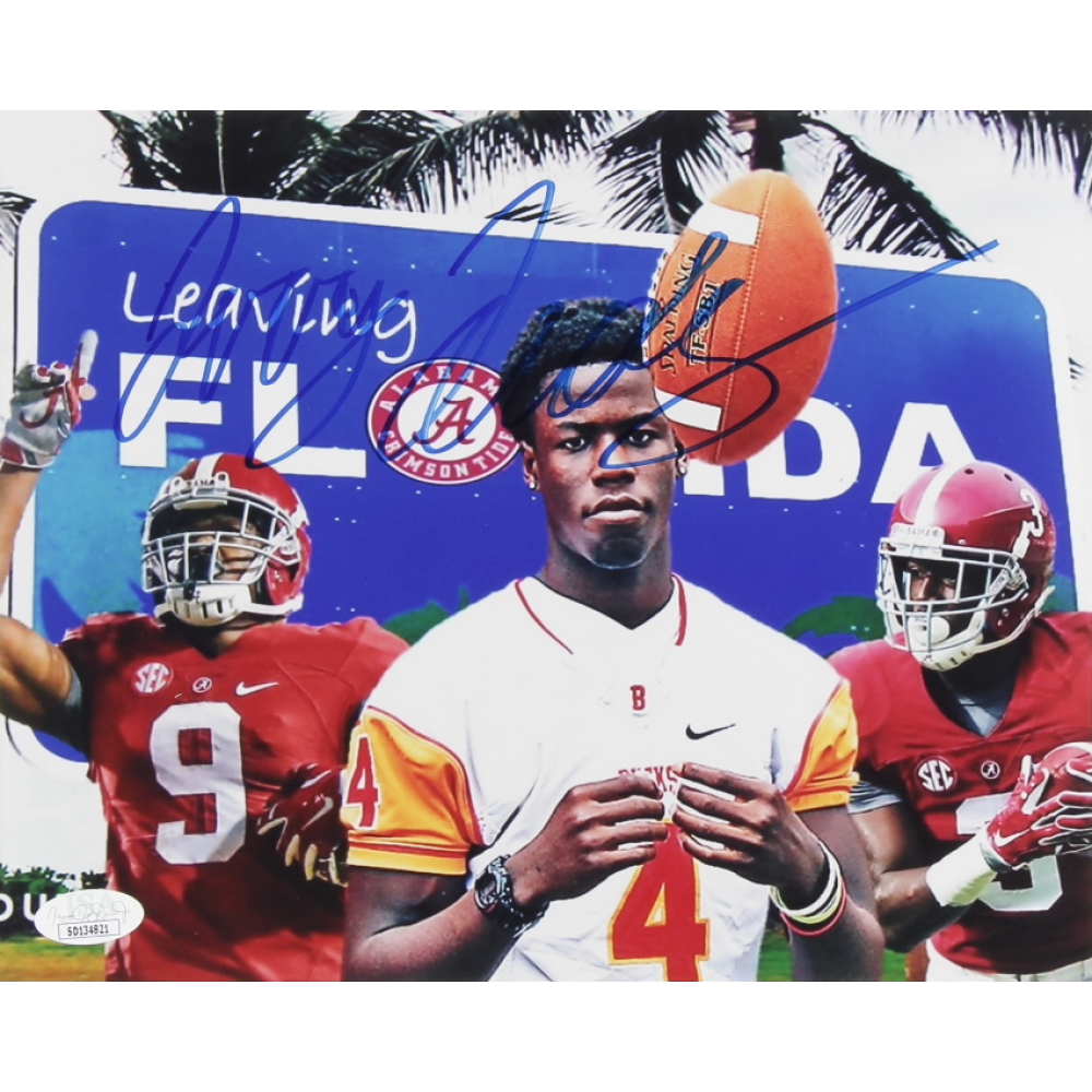 FRAMED ALABAMA CRIMSON TIDE JERRY JEUDY AUTOGRAPHED SIGNED JERSEY