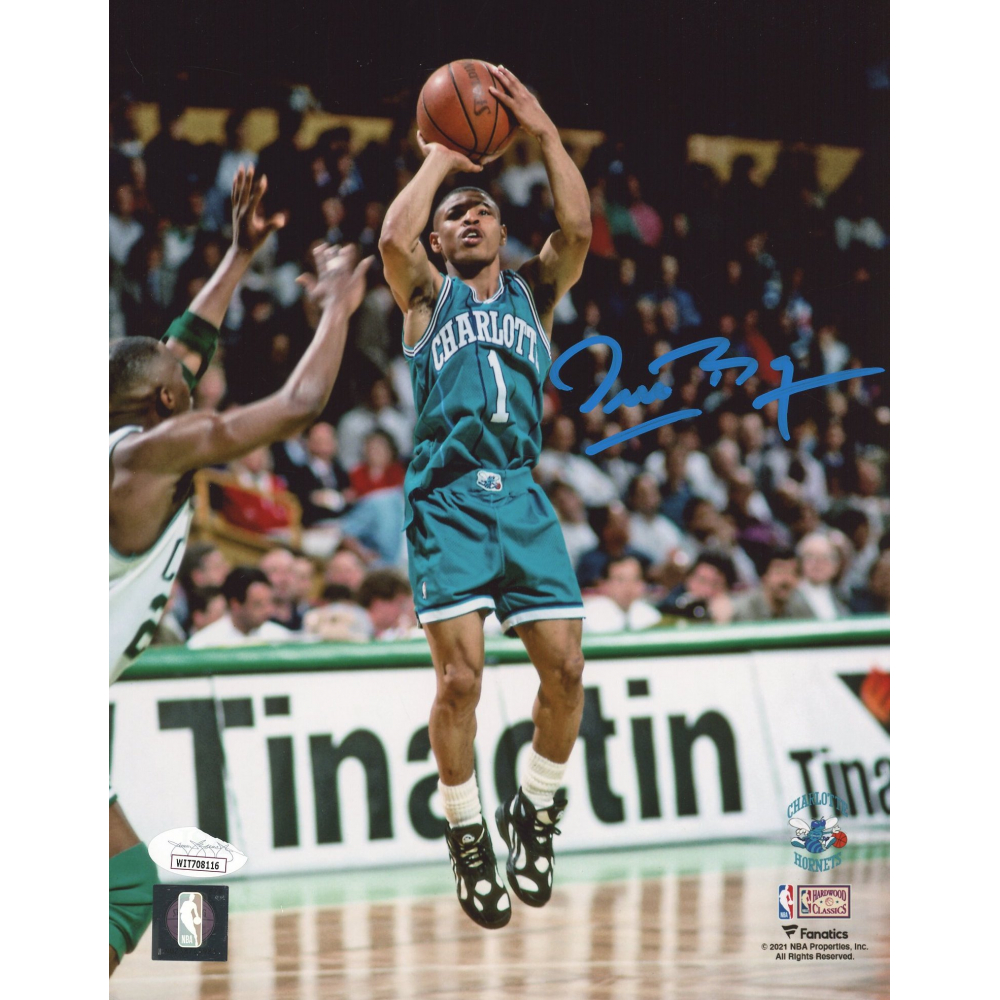 Muggsy Bogues Signed Hornets 8x10 Photo (JSA COA) | Pristine Auction